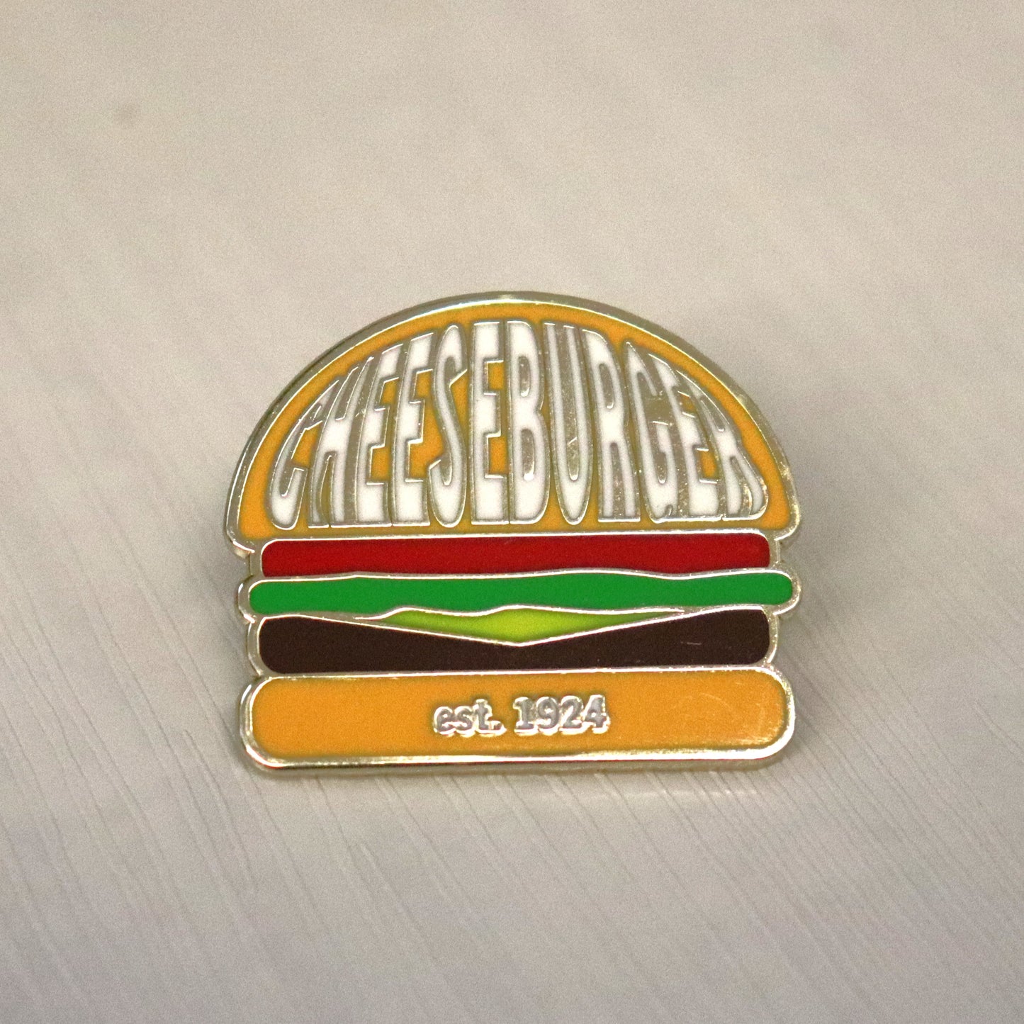 Cheeseburger Enamel Pin