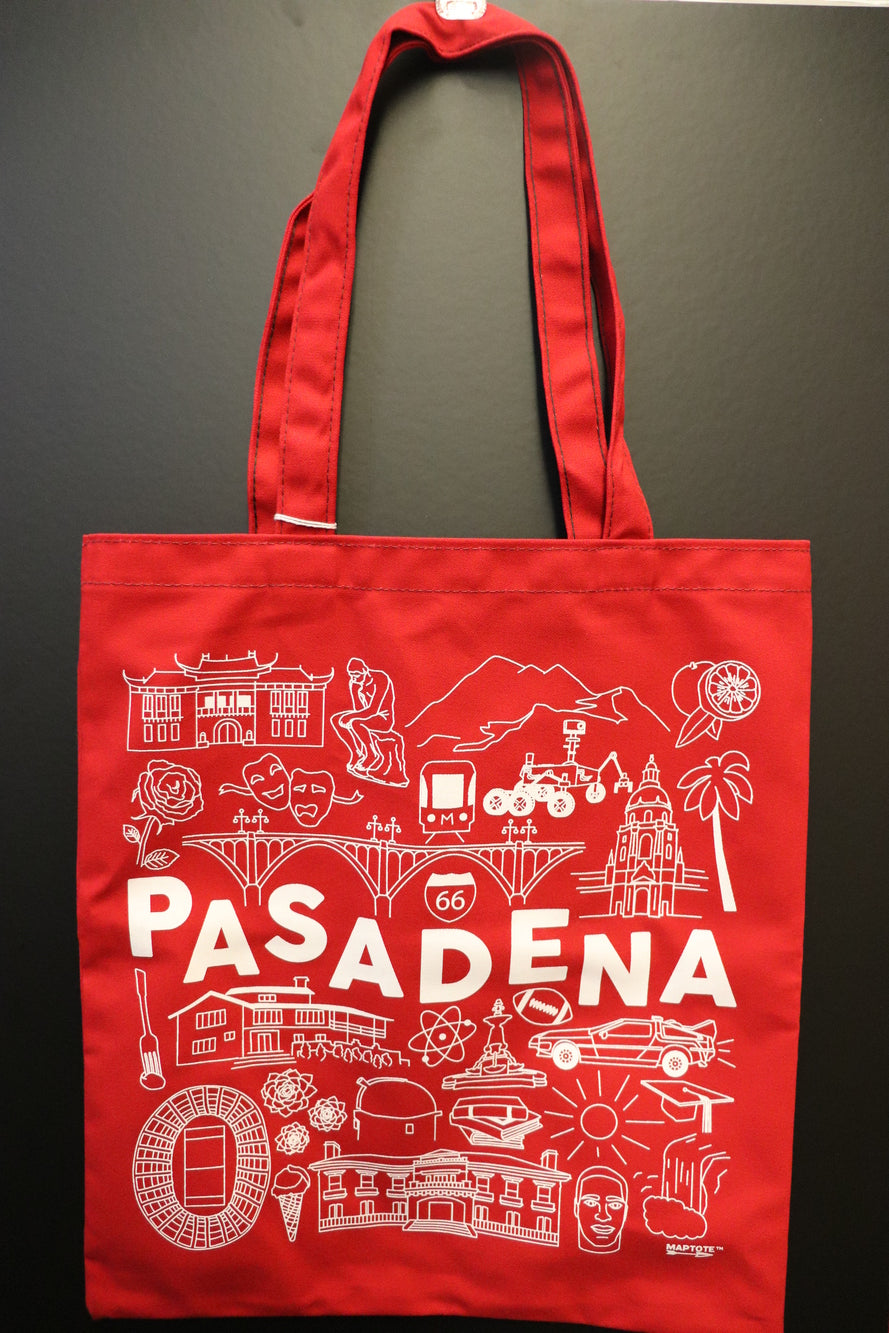Pasadena Canvas Tote Bag in Red