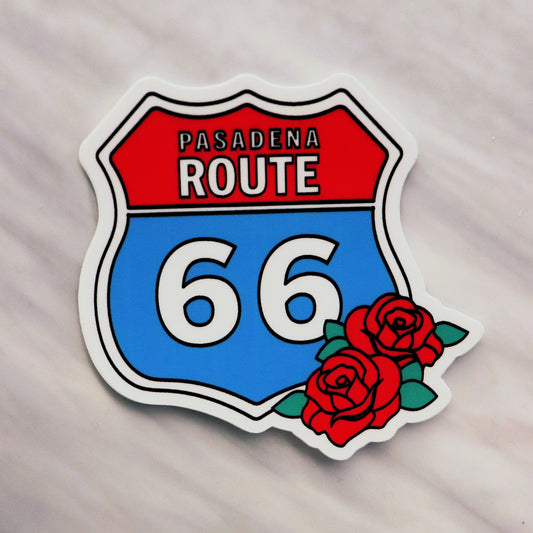 Route 66 Rose Sticker